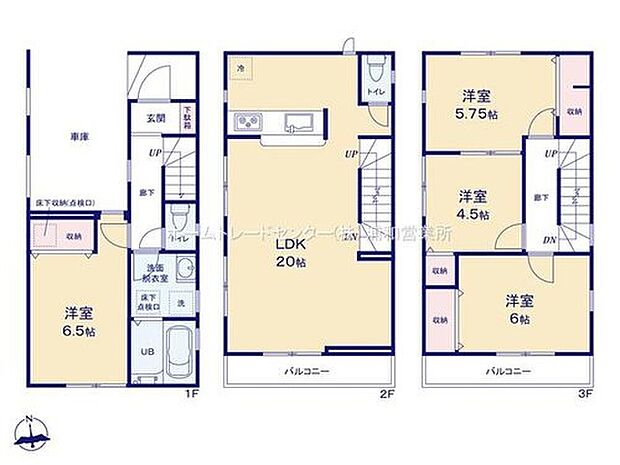 【4LDK】建物面積は車庫部分（約11.74m2）含まれます。

☆屋上バルコニー設置☆
人気の屋上バルコニーで楽しいおうち時間♪流行のべランピングで夜空を眺めるのも気持ちいいですよ～☆