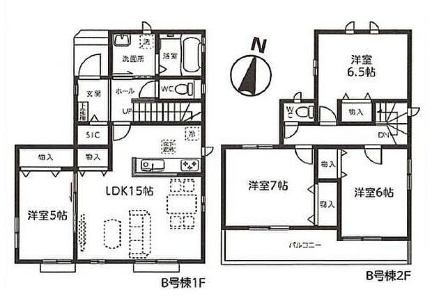 【4LDK】隣り合う洋室を開放すれば、ひときわ広々とした空間になるリビングダイニング。
玄関にはシューズインクローゼットも完備♪お客様を迎える玄関をいつもスッキリさせられます♪