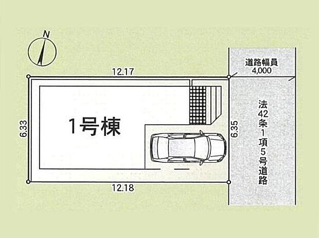 【全体区画図】大切なお車を埃や強い陽射しから守るビルトインガレージを採用♪玄関からの距離も近いので雨の日や荷物が多い日の乗り降りもスムーズです◎