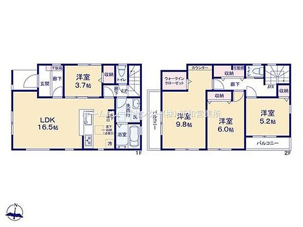【4LDK】☆主寝室は9.8帖でゆったり☆
主寝室は9.8帖ありWICも完備しておりゆとりの空間となります♪また、バルコニーに面して開放感もありますよ♪