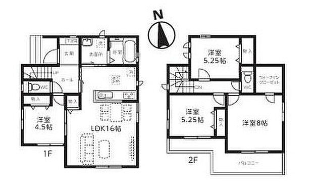 【4LDK】対面式キッチンですので、お食事の準備をしながらご家族との会話を楽しめます☆水回りも集中しているので、家事の動きがらくちんです♪
広々としたバルコニーならシーツなど大きな洗濯物もらくらく干せます♪