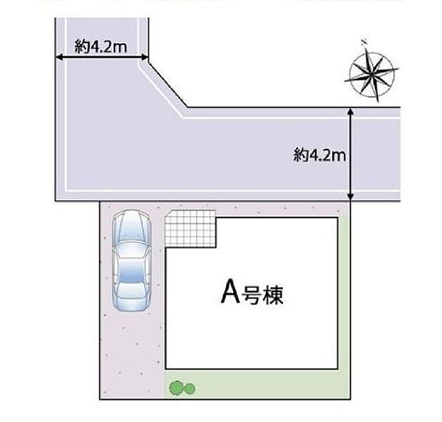 【全体区画図】空いたスペースには、花や緑で彩るガーデニングもオススメです。