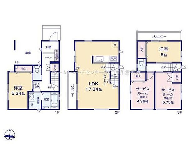 【2LDK+S】☆リビングイン階段を設置☆
家族がリビングで顔を合わせる事で会話も増え、ますます家族の絆も深まりますね♪