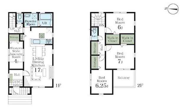 【4LDK】広々17帖のLDK！対面キッチンからはLDK全体を見渡せるのでお子様などを見守れます♪奥行きのあるバルコニーは家族分のお布団も楽々干せます！