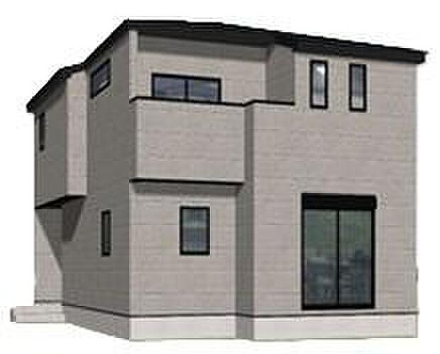 【完成予想図(外観)】(1号棟)角地でお車の出し入れも楽々です☆土日だけでなく平日のご見学予約もお待ちしております。ご希望に合わせたご紹介をさせていただきます! ※イメージ画像は実際とは異なる場合があります。