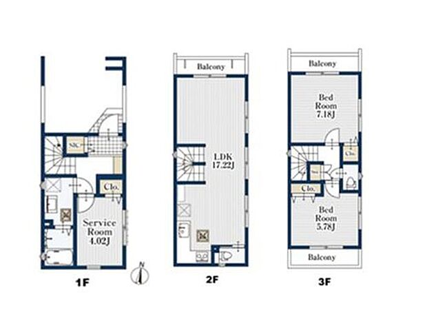 【2LDK+S】全居室に収納、玄関横のシューズインクロークには、お部屋には持って入りたくないアウトドア用品の収納も可能です♪2階リビングは風通し良好で、ご家族みんなで過ごす空間をより居心地良くしてくれます。