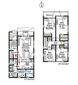 ご家族と過ごす１６帖のＬＤＫは光と風が心地よい空間♪開放感のあるキッチンには嬉しい食洗器付きです♪広々としたバルコニーへは２部屋から出入り可能でお洗濯も快適です◎ 