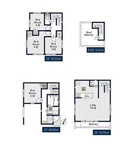 道路からの視線が気にならない2階リビングは、広々19帖超♪
ルーフバルコニーでは大きく広がる青空を眺めながら日光浴など、プライバシーを守りながら豊かな時を過ごせます。 