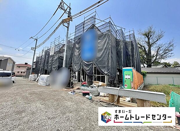 【完成予想図(外観)】※イメージ画像は実際とは異なる場合があります。住宅性能表示を全棟取得!お客様のすまいと安全を守る大切な住宅だからこそ、実際の建物の作りと安心感をぜひ現地にてご体感ください!ご見学予約受付です!