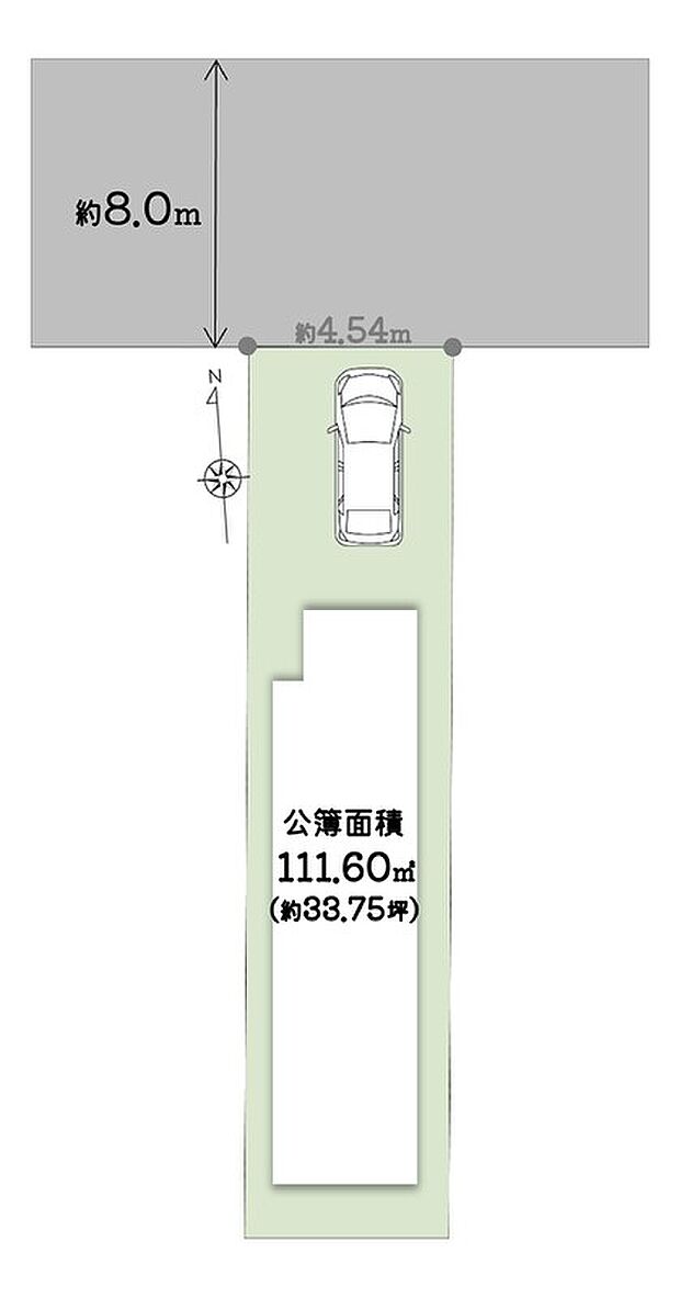 【土地図】前面道路8ｍの幅員で開放感◎■複数沿線利用可能！行き先に合わせて使い分けでき便利です♪