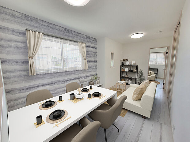 【リビング】
家具小物はイメージです。