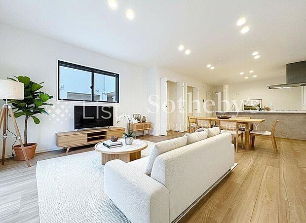 ■リビング■本画像はAIがCGで家具作成しており、実際の現地に家具は設置されておりません。また、販売価格に家具等は含まれておりません。