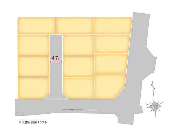 【全12区画|自由設計・二階建ての街】分譲地東側に公園が隣接し、潤いを感じられる子育て環境です。