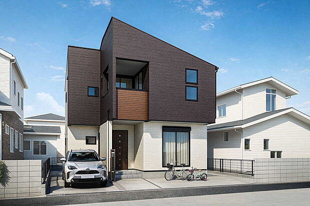 【プライバシーに配慮したオリジナル設計】
オリジナル設計だからこそ叶う、開放感とプライバシーの両立。窓の配置も緻密に計算されており、家族だけの安心空間が保たれています。