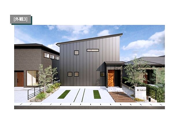 建物プラン完成予想パース
建物価格1798.5万円、建物面積89.42m2