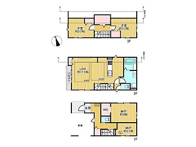 建物面積に車庫部分約10.72ｍ2含む 