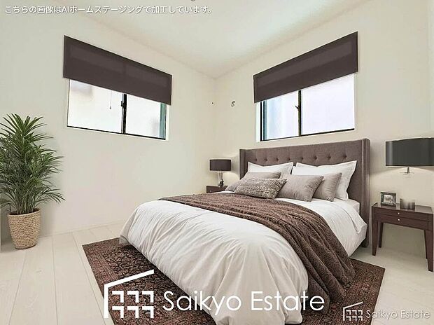 【洋室（施工例）】2階の全居室は6帖以上！書斎や子供部屋、収納部屋などライフステージに合わせてご利用いただけます。