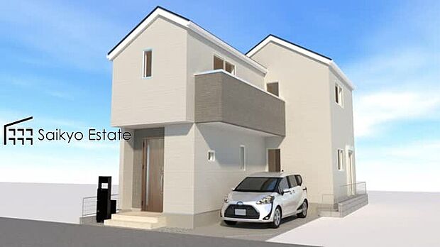 【外観完成予想図(3号棟)】減税や控除などの優遇がある住宅性能表示W取得物件!耐震等級で最高等級の3を取得、断熱等級6を取得した安心で快適な住まいです!