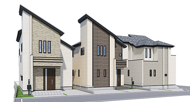 【完成予想図】小学校まで徒歩約5分、中学校まで徒歩約5分でお子様が無理なく通える距離です。保育園や幼稚園も近くにあり、子育てファミリーには嬉しい環境です！