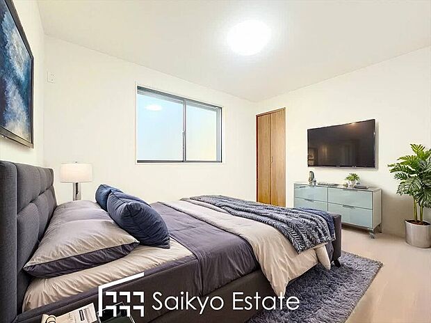 【洋室【施工例】】収納付きの洋室が3～4部屋ございますので、書斎や子供部屋、収納部屋などライフステージに合わせてご利用いただけます。
