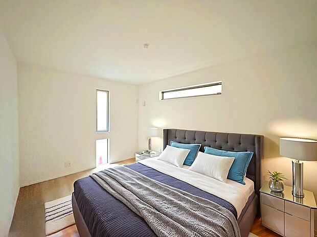 【Room：6帖】
全居室に収納スペースが備わっており、収納が豊富なプランニング！
本画像はCGで作成しており、実際に現地に家具は配置しておりません。また、価格に家具は含まれません。