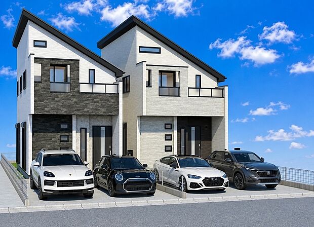 【建物イメージパース】弊社限定公開！
土地建物総額5590万円～分譲可能！
つくばエクスプレス「六町」駅や東武伊勢崎「竹ノ塚」駅が利用可能な好立地に開放的な整形地全6区画が誕生！