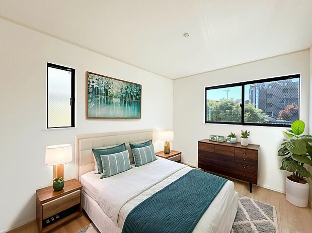 【【Room：6帖】】全居室に収納スペースがあり、収納豊富なプラン！本画像はCGで作成しており、実際に現地に家具は配置しておりません。また、価格に家具は含まれません。