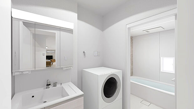 【【施工例写真：Wash Room】】断熱・省エネ性能に優れたZEH水準仕様、耐震等級3を取得前提とした高仕様の住まいを建築できます！
プラン・カラーセレクトのご相談可能！