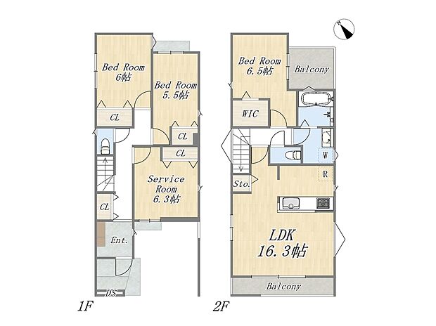 【【B号地　参考プラン】】Plan：3SLDK+WIC｜参考価格：2127万円｜建物面積：99.77m2（30.12坪）