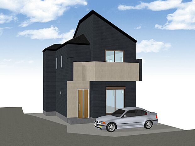 【【建物イメージパース:1号地】】3LDK+WIC+カースペース
建物参考価格:1403万円
建物面積:79m2