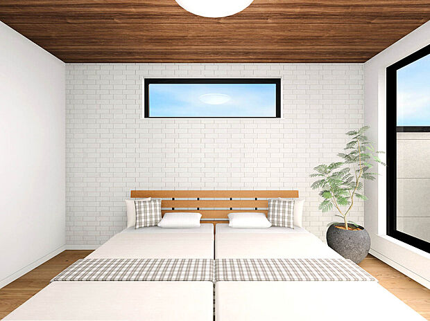 【【建物イメージパース：Room】】全室2面採光が標準仕様となっているため、どの居室も陽当たり・通風良好、圧迫感なく居心地の良い空間となっています。