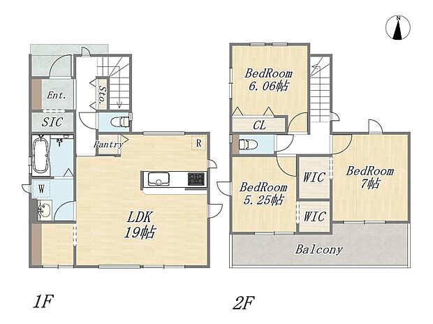 【3LDK+2WIC+SIC+Pantry+ワイドバルコニー】太陽光パネル搭載、長期優良住宅