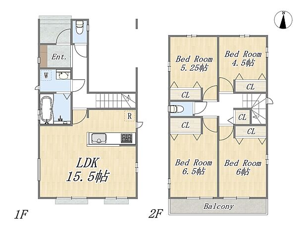 【【参考プラン：B号地】】4LDK+ビルトインガレージ
建物参考価格：2000万円
建物面積：102m2