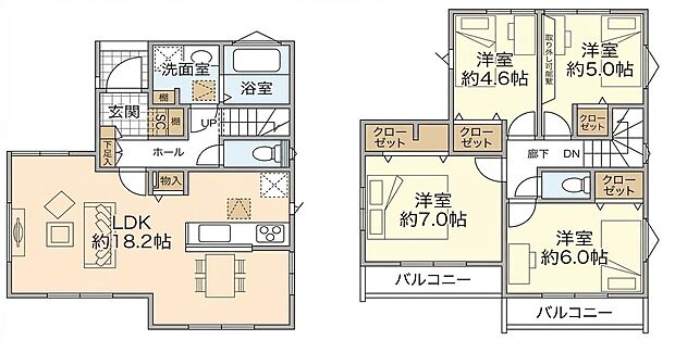 【4LDK＋SC】土地面積：内、共用地25.63m2含む
