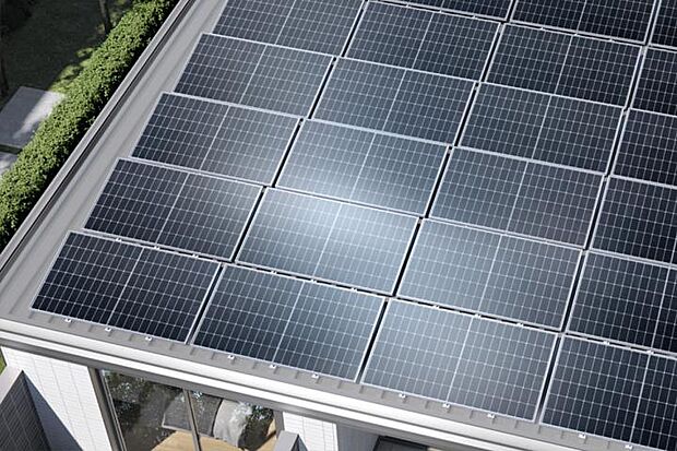 【太陽光発電システム】ソーラー発電で月々の光熱費が抑えられます。※メーカーのモデルチェンジにより、形状が変更となる場合があります。