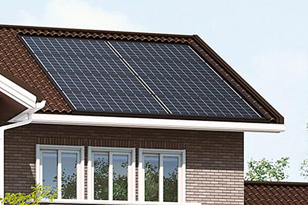 【太陽光発電システム】ソーラー発電で月々の光熱費が抑えられます。※メーカーのモデルチェンジにより、形状が変更となる場合があります。