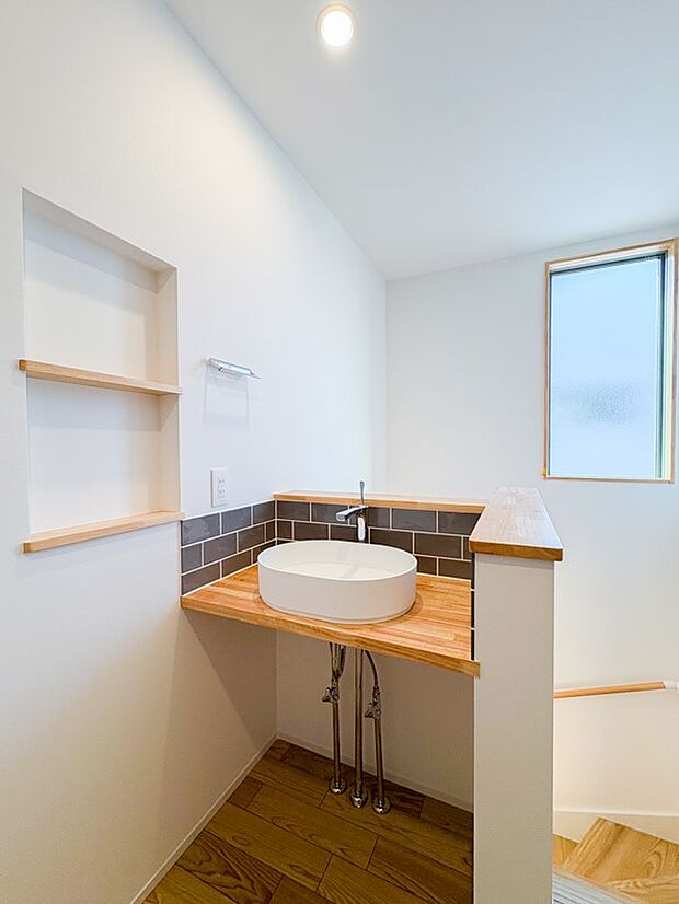 【洗面台・洗面所】2階の洗面化粧台!あると便利ですね。