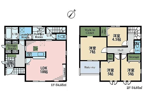 【4LDK】納戸やWICなど収納豊富な間取りです！