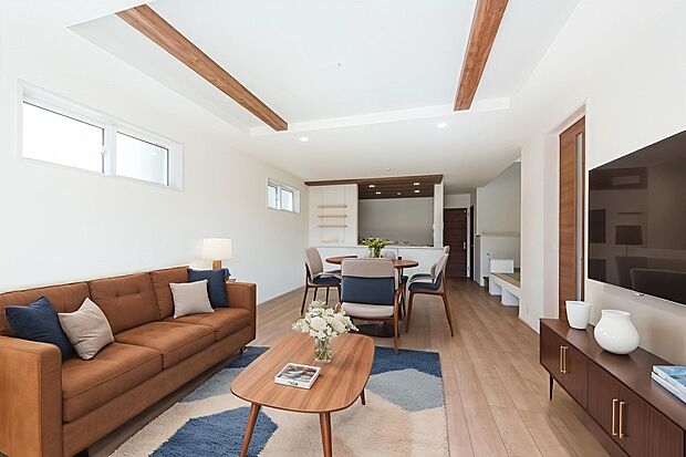 【リビング】☆☆プライベート感を愉しむリビング空間☆☆
開放感と日当たりの良さに恵まれた爽快なリビング空間。
誰にも邪魔されないプライベート感を感じる開放的なリビング。
風が抜ける。光が差し込む。それがリビング。