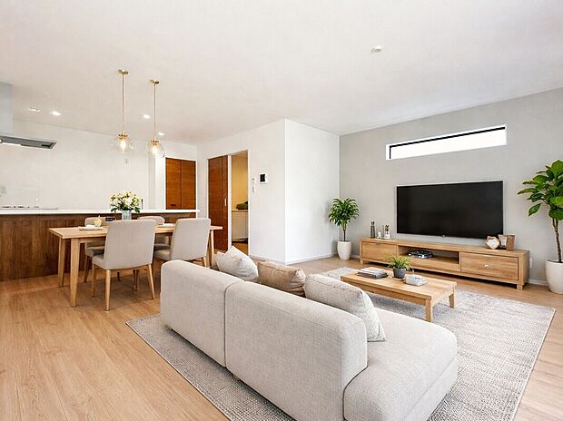 1号棟リビング
建物即時ご見学可能です♪
※本画像はCGで作成しており、実際の現地に家具や家電は設置されておりません。
参考程度にお考え下さい。