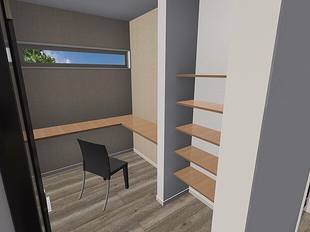 【■内観パース】書斎