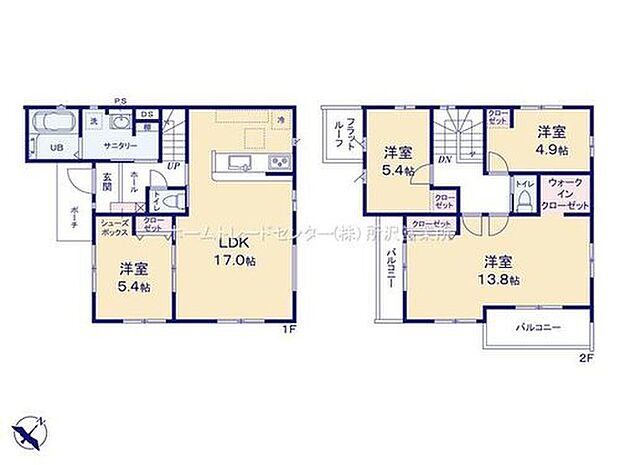 (１号棟)4LDK、土地面積182.88m2、建物面積103.5m2

