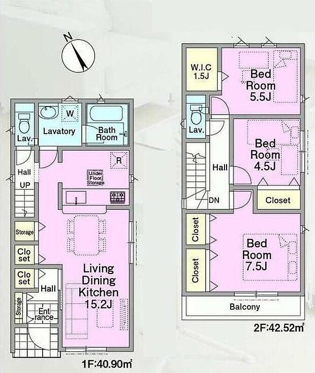 (３号棟)、3LDK、土地面積93m2、建物面積83.42m2