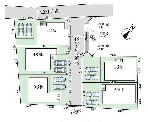 ゆとりの敷地面積３９．３坪以上！全棟カースペース並列２台可です。