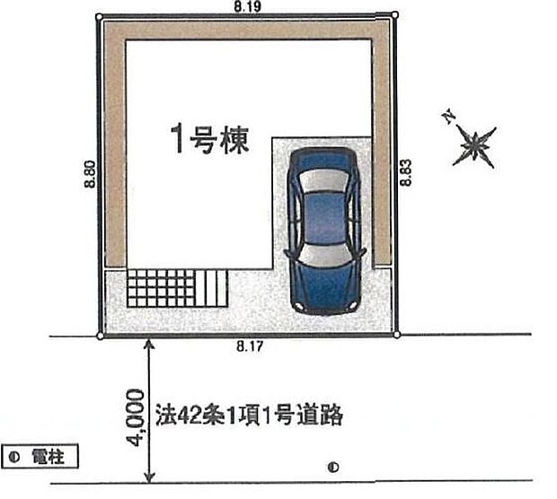 敷地を有効活用できる整形地！カースペース完備しております。ビルトイン車庫付きです！