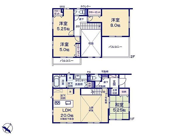 (1号棟)、4LDK、土地面積174.49m2、建物面積103.91m2