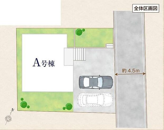 車種により並列2台駐車可能です!穏やかな時が流れる落ち着いた住環境の低層住宅地域です。