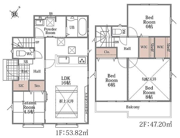 (２号棟)、4LDK、土地面積165.38m2、建物面積101.02m2 