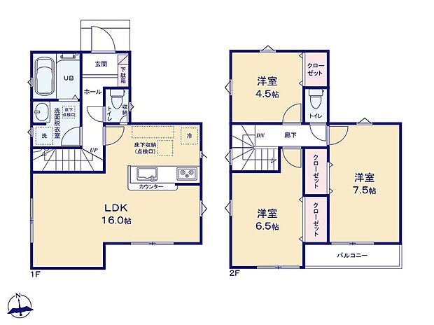 【3LDK】☆開放感のあるワンフロアタイプのLDK☆
家族の一体感を感じられる広々スペース。家族と過ごす時間を大切にする方にぴったりのゆとりの住空間です♪