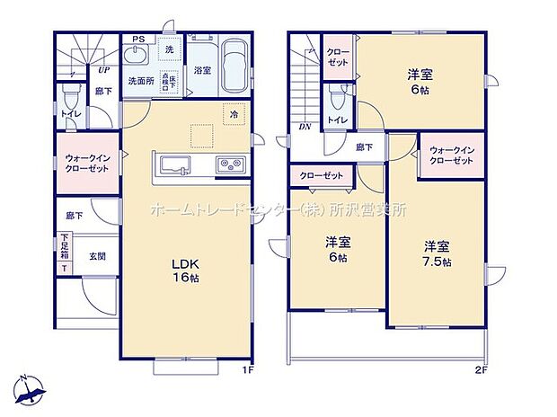 【3LDK】☆リビングスルー階段採用☆
２階に上がるには必ずリビングを通るので、家族が顔を合わせる機会が自然と増えますね♪